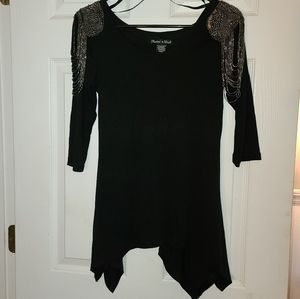 Rachel & Chloe Beaded Shoulder Top